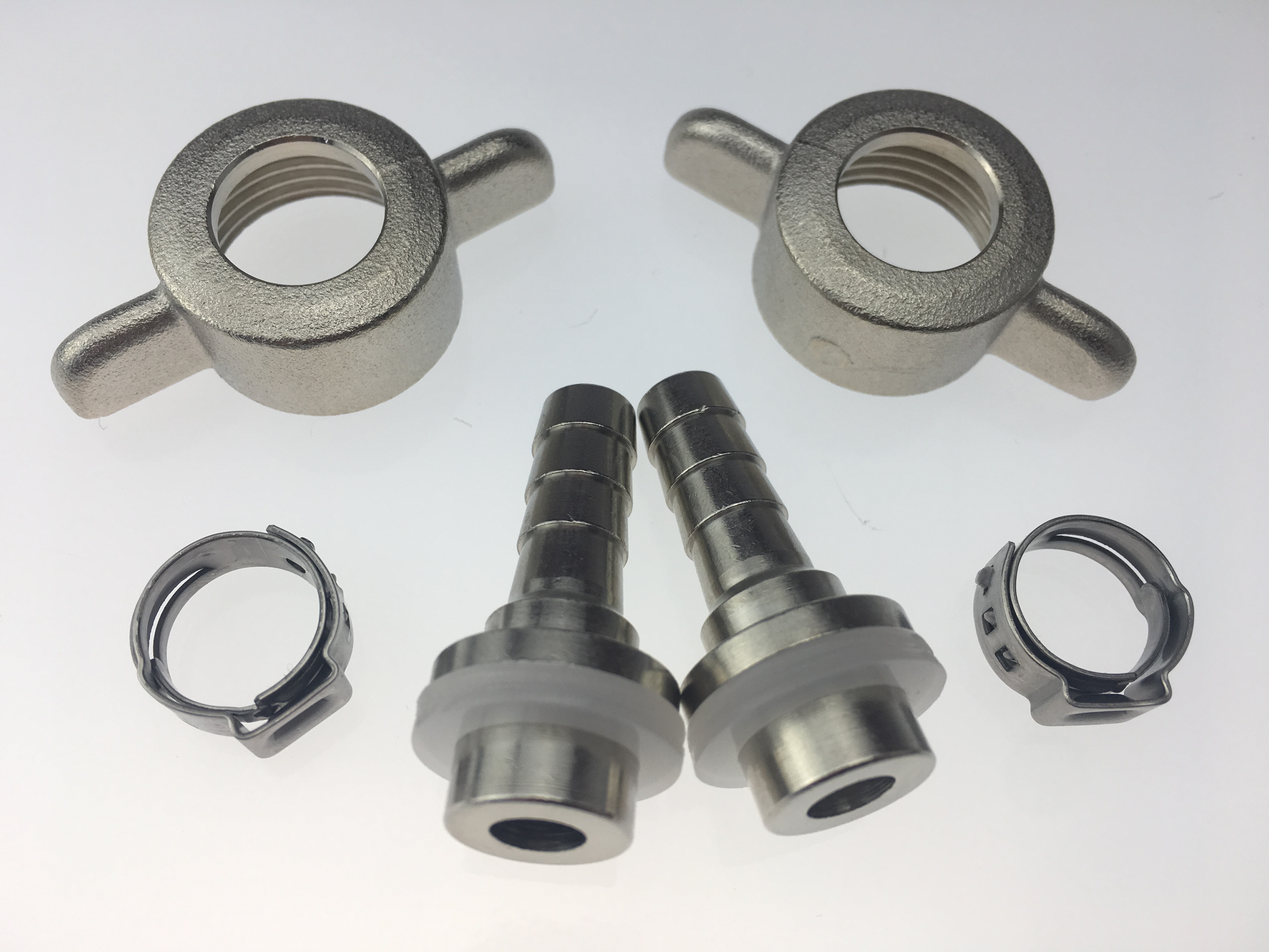 Mutter Tüllen Set Bier Bierschlauch 5/8" in 10 mm Edelstahl 5/8 Zoll-SW10586-Mutter Tüllen Set Bier Bierschlauch 5/8" in 10 mm Edelstahl 5/8 Zoll-getraenkezapfanlagen.net