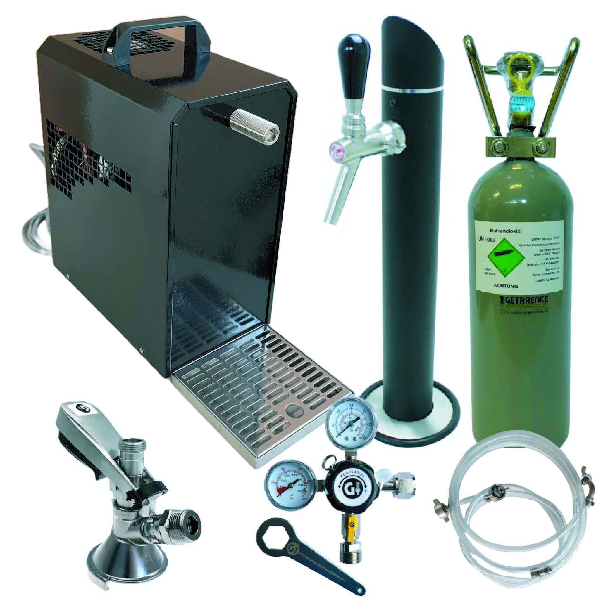 Under-table beer dispenser cpl. set incl. dispensing column 35 litre dispensing capacity