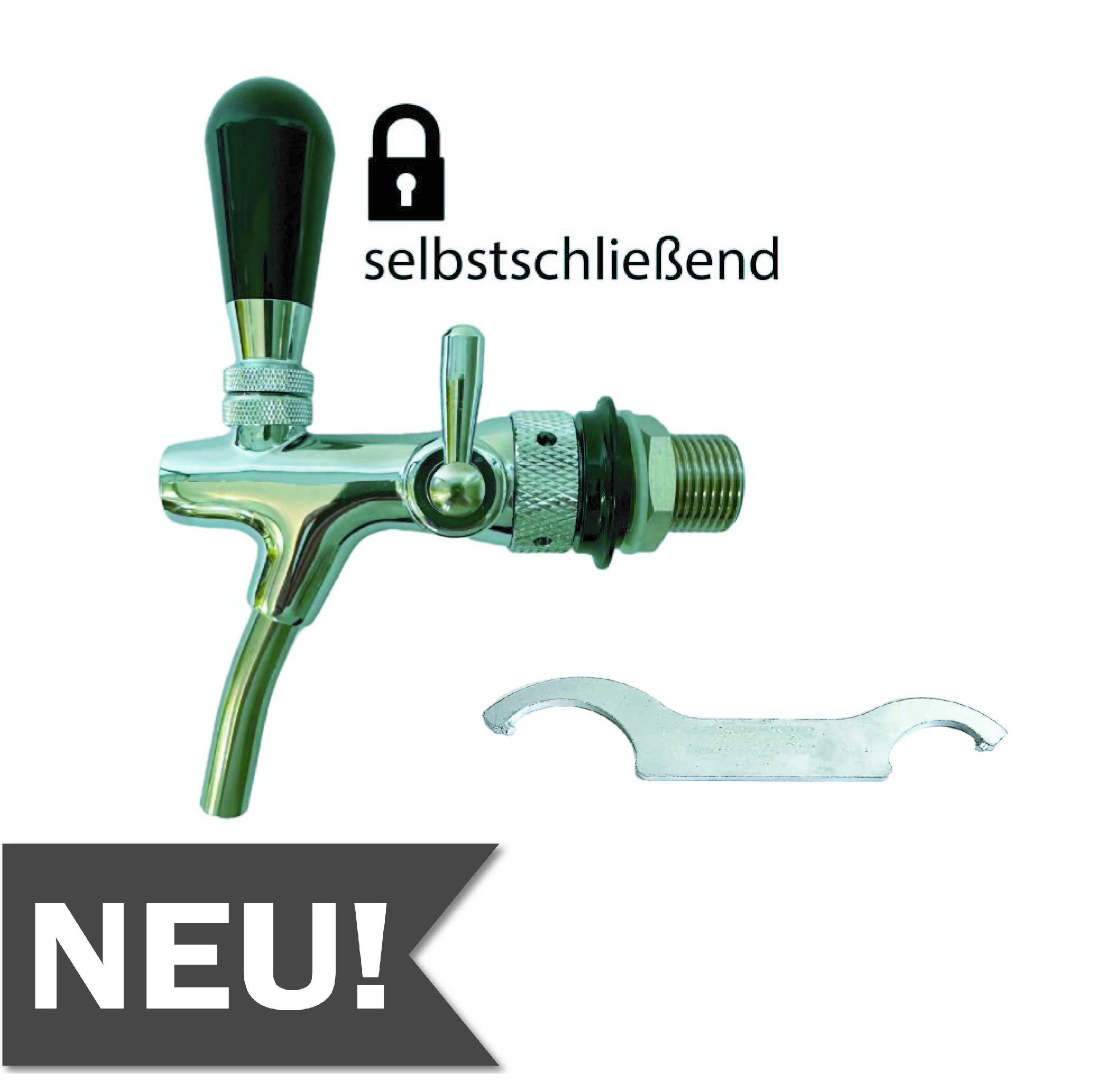 Compensator beer tap - chrome-plated Compensator beer tap - chrome-plated