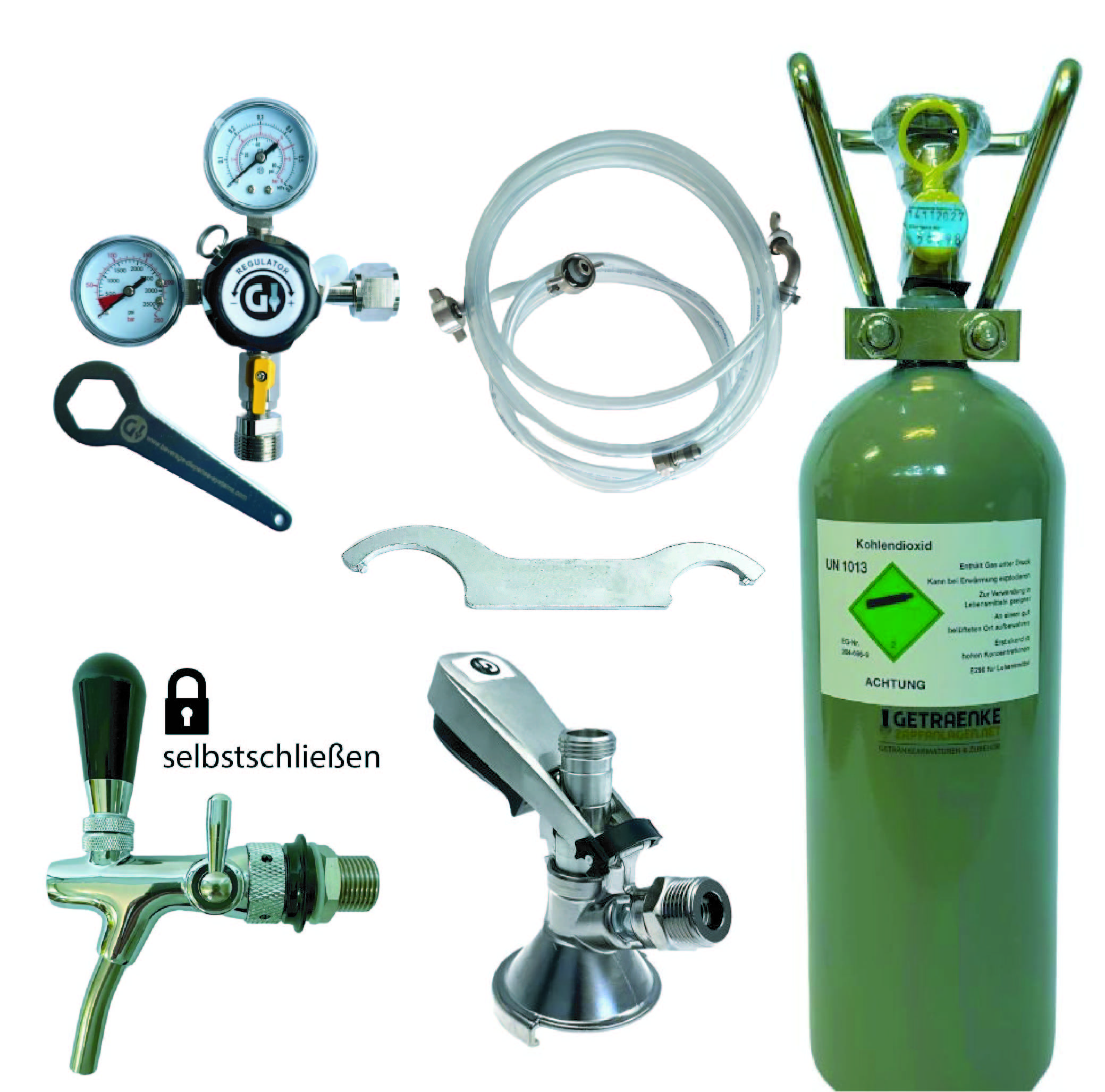 Beer dispenser accessories set
