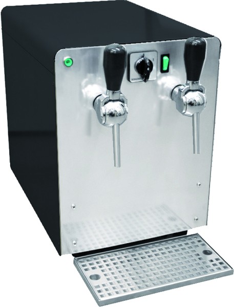 Mulled wine top bar dispenser with drip tray and ball dispensing tap