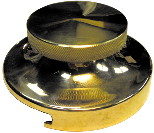 Brass beer keg fan polished
