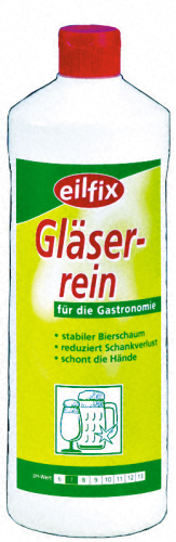 Eilfix liquid glass cleaner for beer glasses