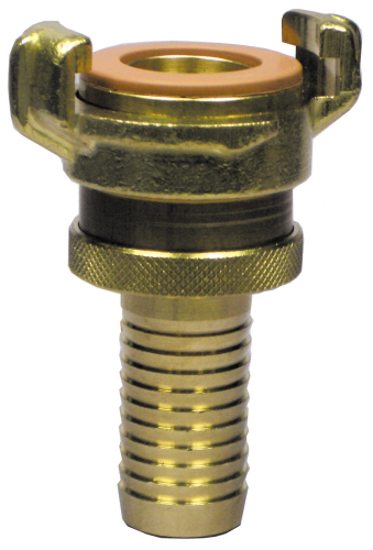 Drinking water hose coupling with screw connection, brass GEKA plus