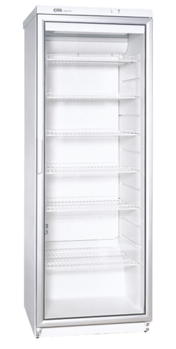 Glass door refrigerator - CD 350 WEISS N with convection cooling