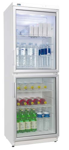 Glass door refrigerator - CD 350.2 - WHITE N with convection cooling