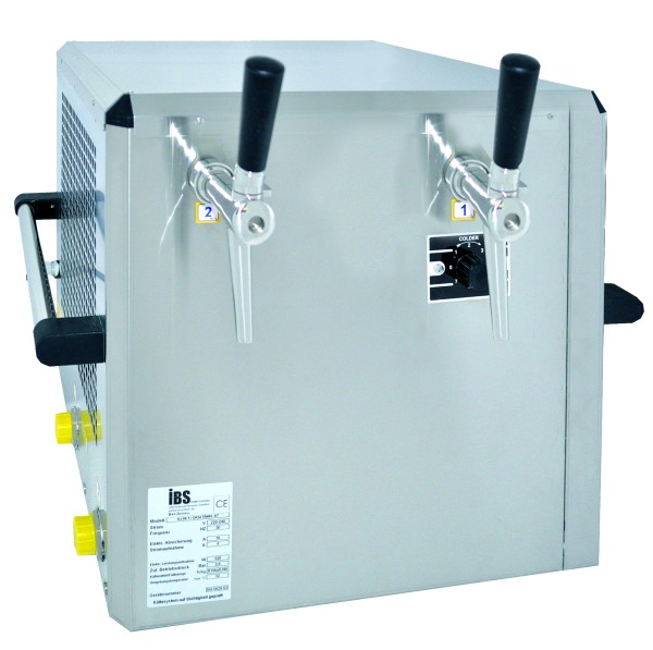 Beer cooler dispenser 2 lines, 80 liters/hour dispensing capacity