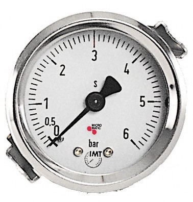 Control clock, built-in pressure gauge