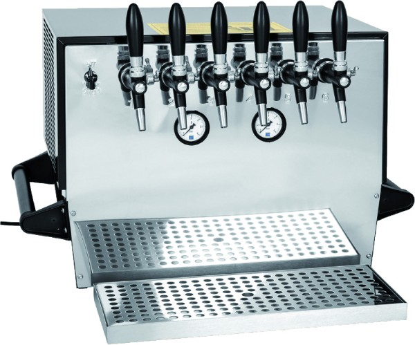 Top bar cooler craft beer cooler 6-line, 90 liters / hour
