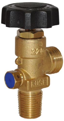 CO2 shut-off valve for CO2 cylinders 0.5, 2 and 3 kg