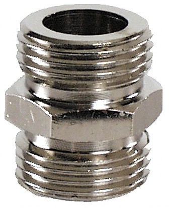 Double thread nipple 2 x 5/8 inch stainless steel